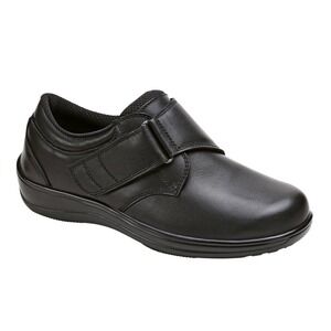 Orthofeet Arcadia 810 Women Black Leather Orthopedic Strap Shoes 12 Wide D NEW